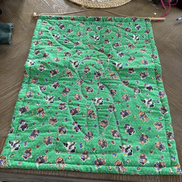 Christmas Angel Wallhanging Handmade Quilted 14.5” X 18.25” JOY - Picture 5 of 6